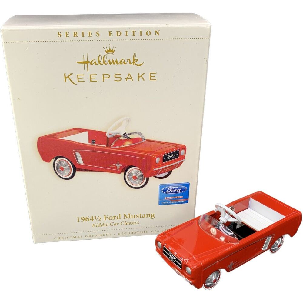 Hallmark Red 1964 1/2 MUSTANG Keepsake Ornament‎ #13 Kiddie Car Classics 2006